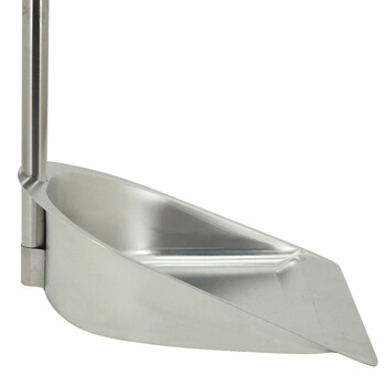 益美得 BJ202 加厚不锈钢簸箕物业酒店保洁垃圾铲 不锈弯把圆形