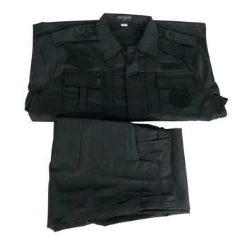 大杨799保安服套装 M码/165 春秋冬涤棉服男工作服物业制服安保服 黑色