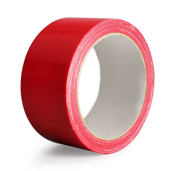者也（ZYE）布基胶带彩色胶带摄影婚庆展会装饰胶布大力高粘防水补漏单面 红色 4.8CM*13M