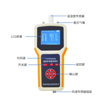 斯达 矿用本安型通风多参数检测仪煤矿用矿用风速绝压温度压差测量测定仪器煤安认证 YHD2 1台