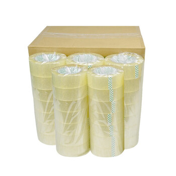 星爸大卷透明封箱胶带纸封口胶布电商快递打包装带透明宽55mm*23mm厚（整箱35个送切割器）