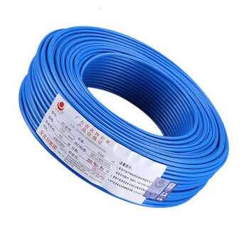 金龙羽 国标铜芯电线电缆单芯多股软线阻燃ZC-BVR4平方电线100米/卷 蓝色