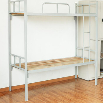 链工 双层床高低上下铺上下床铁架床双层宿舍员工床不包安装 2米*1.8米