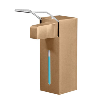 益美得 LSL333464 卫生间铝合金手动皂液器酒店厕所凝胶按压式洗手机  银色（滴液款）