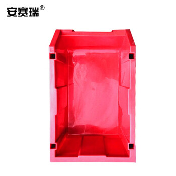 安赛瑞 斜口组合式零件盒 加厚物料收纳盒 工具螺丝元件配件塑料分类盒450×200×180mm 红色（1个装） 200464