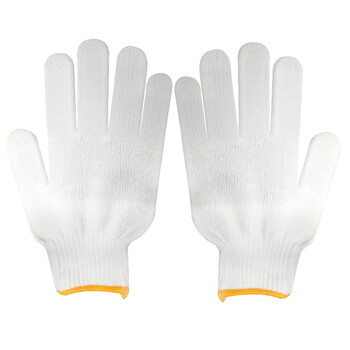 安美尚(ams)10针尼龙手套 50G黄边劳保手套 120双装