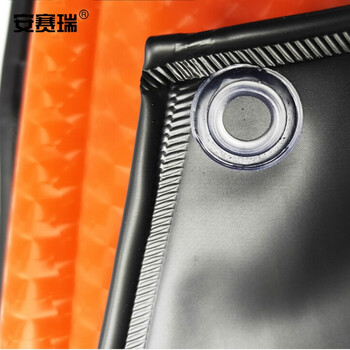 安赛瑞 防水防油围裙 挂脖加厚PVC围腰 厨房洗车工厂车间 2件装黑色 12451