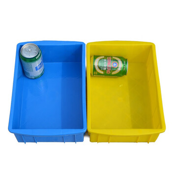 伏兴 塑料周转箱 加厚塑料箱定制收纳箱可堆物流箱搬运箱整理箱 蓝色 5号箱外318*210*101mm