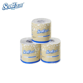 适高 平纹小卷卫生纸3层加厚空心小卷柔软舒适酒店 易溶于水原生木浆 250张/卷 100卷1箱装 94479