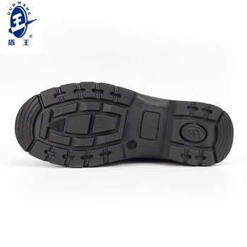 王盾/盾王 1377-1防砸防穿刺防静电安全鞋牛皮劳保鞋耐磨防滑耐油耐弱酸碱安全鞋定做 41码 黑色 1双