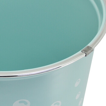 益美得 DY091 加厚印花垃圾桶办公室卫生间客厅小号纸篓清洁桶 颜色随机10L