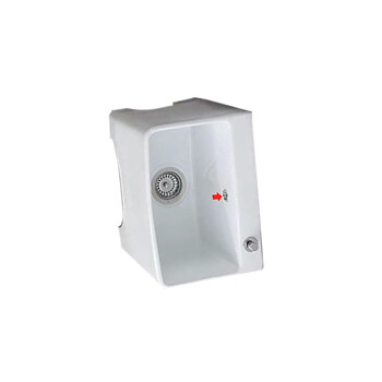 星期十阳台高脚陶瓷拖把池带腿拖布池落地式洗墩布池型号108一键排污带防溢水口46cm*32cm*40cm定制