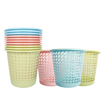 金诗洛 垃圾桶纸篓 镂空垃圾桶 洗手间卫生间塑料垃圾桶垃圾箱 颜色随机 K201