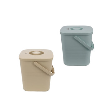 亿丽佳 带盖方形茶渣桶加厚塑料茶水桶茶叶垃圾桶废水桶7.8L 6件/组