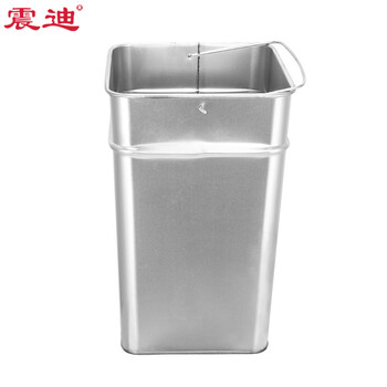 震迪不锈钢垃圾桶方形垃圾箱24*61cm大堂黑色侧开口垃圾桶可定制SD1124