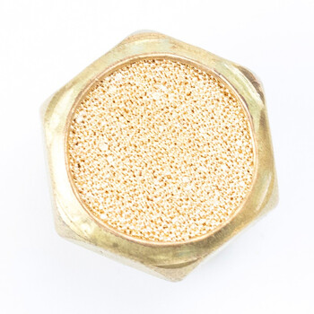 冰禹 BYA-80 平头气动消声器 电磁阀铜消声器 全铜平头消声器6分2个