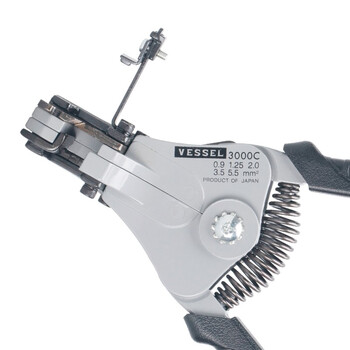 VESSEL威威日本进口多功能自动剥线钳3000C 电工剥线器剥皮钳自动剥线钳 0.9~5.5mm² 黑色