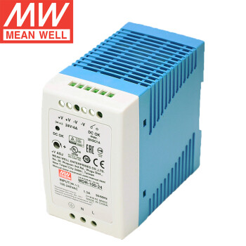 明纬（MEANWELL）MDR-100-24 AC转DC导轨电源模块 开关电源 MDR-100-24 4A 24V