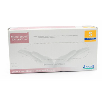 Ansell安思尔 4576无粉一次性橡胶手套实验乳胶清洁加厚手套100只/盒 奶白色L