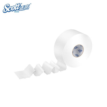 金佰利 适高商用 晶柔单层大卷卫生纸厕纸卷纸550米大盘纸酒店商场企业定制0393-00 1箱12卷装