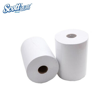 适高 Scott 商用大卷擦手纸176米有芯大盘大卷擦手纸 厕纸6卷/箱 商务酒店写字楼卫生间锁水擦手纸82280