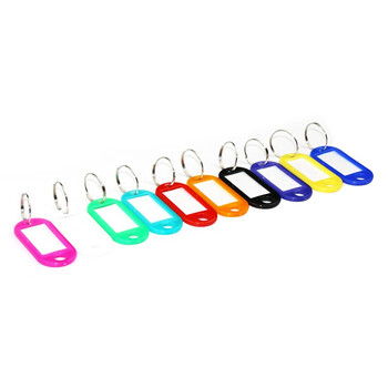 海斯迪克 HKZL-30 塑料PP钥匙牌（100个）宾馆号码牌 可书写分类牌彩色钥匙牌 混色