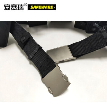 安赛瑞 安保巡逻多功能腰带八件套 户外执勤腰带 反恐防暴装备腰带 黑色 均码 10484