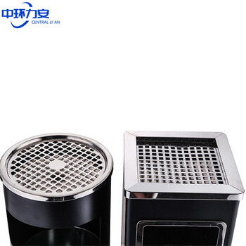 中环力安【26*60cm带内筒】酒店不锈钢大堂立式垃圾桶宾馆用电梯口Ktv走廊带灭烟灰缸烟灰桶