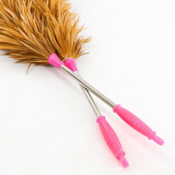 海斯迪克 HK-8007 清洁掸子 鸡毛掸子 车间用除尘掸 清洁扫灰尘掸子 除尘清洁工具  不锈钢杆鸡毛掸子