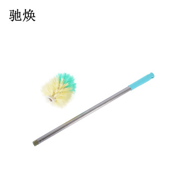 驰焕 卫生间塑料刷清洁刷居家酒店长柄洗厕所马桶刷子 不锈钢带底座颜色随机（3个装）