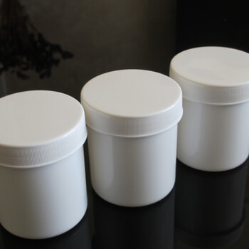 海斯迪克 HK-837 加厚塑料瓶广口油墨罐 大口直立桶 密封罐 250ML白色