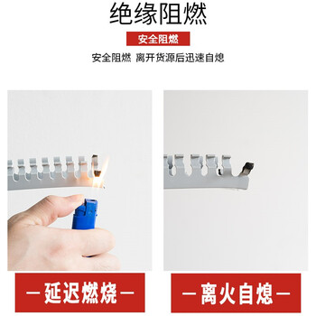 安达通 pvc线槽 明装工业走线槽配电柜线槽机柜线槽齿形线槽理线器 宽20*高20mm 2米/根 5根