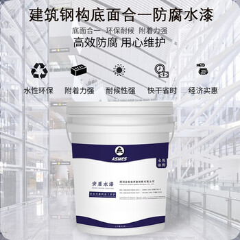 阿斯密 ASMES AS6311 建筑钢结构防腐防锈漆底面二合一铁塔栏杆护栏铁艺环保水漆 20kg 交通白