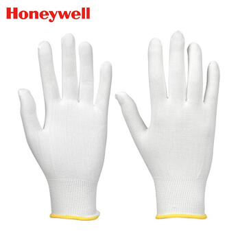 霍尼韦尔劳保手套加厚耐磨棉线手套工地工作纱手套男女2132201CN-09白色5副