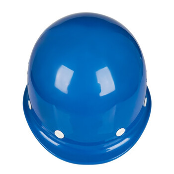 荣裕2001玻璃钢安全帽 骑行头盔 工地工程建筑电力防砸施工帽带透气孔 蓝色 定制