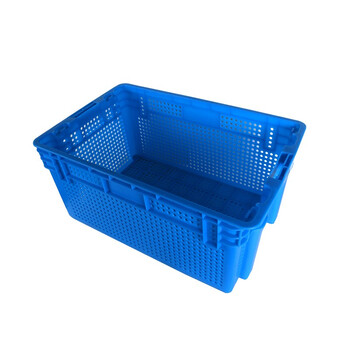 力王塑料筐翻转套叠加厚大号镂空长方形周转筐收纳箱菜篮子筐子框子物流周转箱收纳中转筐620*420*315