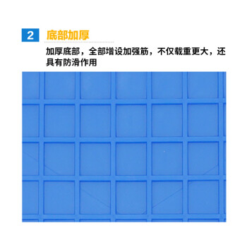 盛富永 加厚塑料周转箱 收纳盒 零件盒五金盒元件盒物料盒 收纳箱储物盒380新箱 431*305*145 蓝色 ZB1582