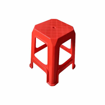 JN JIENBANGONG 搬运胶凳 塑料高凳大排档胶凳工厂流水线新塑料凳子 红色270*270*465mm