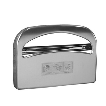 益美得 LSL33317-0 加厚不锈钢酒店抽纸盒一次性马桶坐厕纸盒厕所马桶坐垫纸架1/2折坐便垫纸巾盒 黑色款