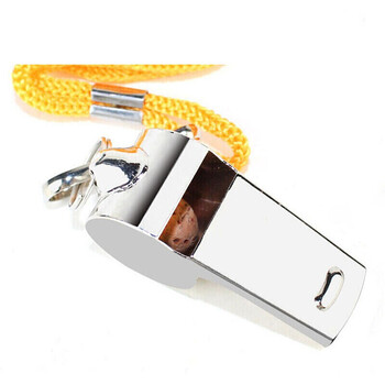 绿消 裁判口哨 金属口哨 哨子田径教练口哨篮球足球比赛使用户外求生哨子（常规金属款 纸卡装）8558