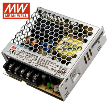 明纬（MEANWELL）开关电源12v LRS-75-12 替NES 直流DC稳压变压器监控(75W左右) CCC认证  6A 12V