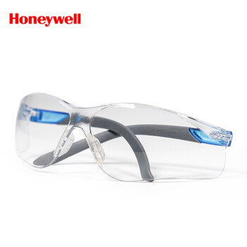 霍尼韦尔（Honeywell）300310S300L超轻款防护眼镜防刮擦防雾 灰蓝镜框透明镜片定做2副
