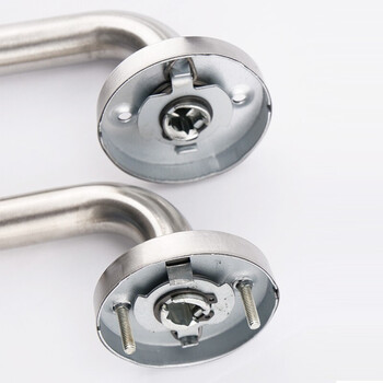 冰禹 通用不锈钢防火门把手 圆管消防安全通道门锁拉手防火锁把手 (1个) BYB-183