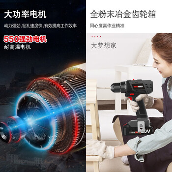尼奥动力 电钻手枪钻大容量智能快充20V/2.0Ah锂电充电式双速工业级充电式螺丝刀电动工具ML-CD190