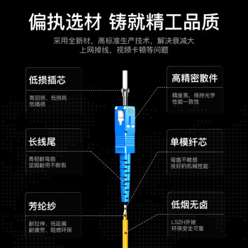 胜为（shengwei）工程电信级光纤跳线 SC-FC单模单芯3米 9/125低烟无卤环保外被 收发器尾纤 FSC-102