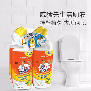威猛先生（Mr Muscle）洁厕剂 750g*4瓶 柠檬香