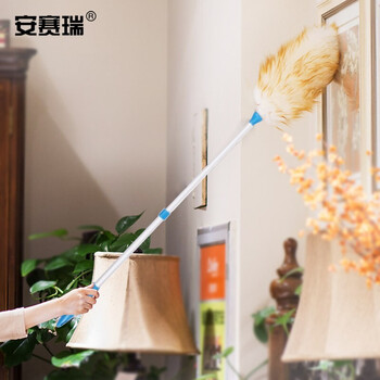安赛瑞 羊毛掸子 可伸缩除尘掸子 车用打扫卫生清洁扫灰掸子 大号 710684
