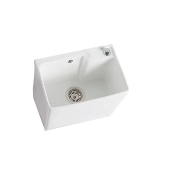 星期十阳台陶瓷洗拖把槽池卫生间落地式311台控升级版一键下水新款带溢水口47cm*31cm*41cm定制