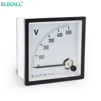 伊莱科(ELECALL)交流电压表 CP-96机械指针式电压表 电压表 20v 250v 300V 500V 黑白色 50V 7 