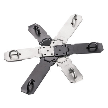 稳斯坦 不锈钢防盗搭扣吊扣 门窗五金门扣锁牌橱柜挂锁扣门窗配件 钢色4寸 W468